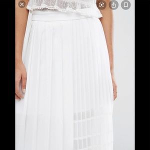 ASOS Pleated Skirt In Sheer And Solid